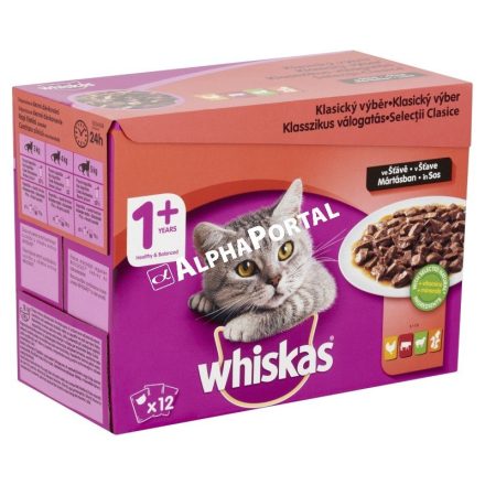 Whiskas Alutasakos 12 pack Húsos 12x100g