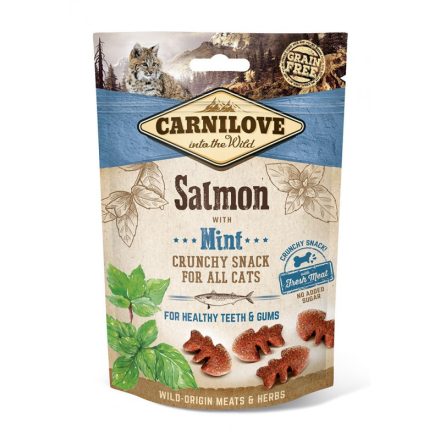 Carnilove Cat Crunchy Snack Salmon & Mint-  Lazac  Hússal és Mentával 50g