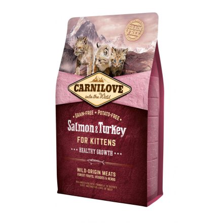 Carnilove Cat Kitten Salmon & Turkey – Healthy Growth - Lazac és Pulyka Hússal 2kg