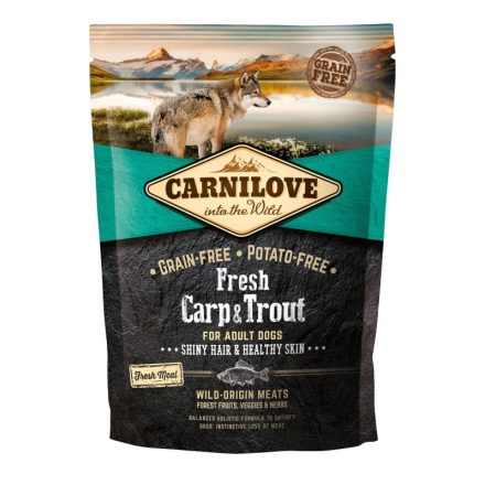 -Carnilove Fresh Dog Adult Carp&Trout - Ponty&Pisztráng - Hair&Healthy Skin 1,5kg