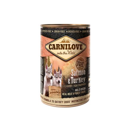 Carnilove Puppy Salmon & Turkey Can-  Lazac és Pulyka Hússal Konzerv 400g