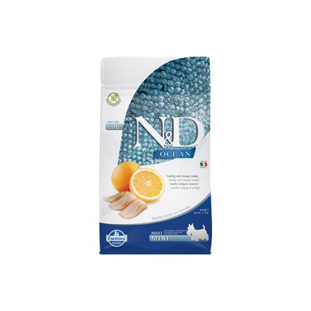 -N&D Ocean Dog hering&narancs adult mini 800g