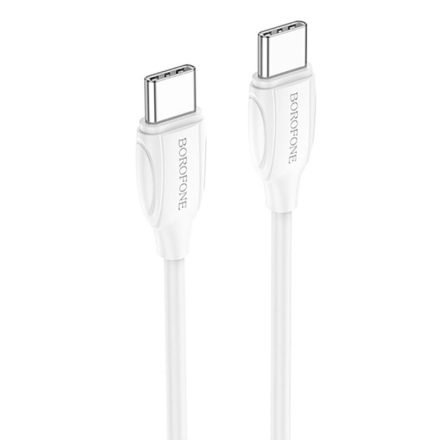 Borofone BX19 Double-Speed USB Type-C / Type-C Kábel 60W 1 Méter Fehér