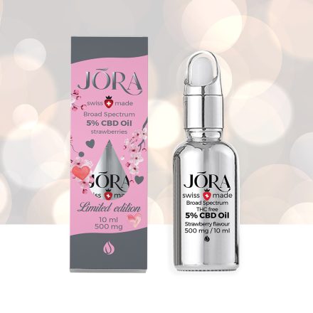 Jōra 5%-os CBD Olaj Eper Illattal (Limited Edition) Jora 500mg 10ml