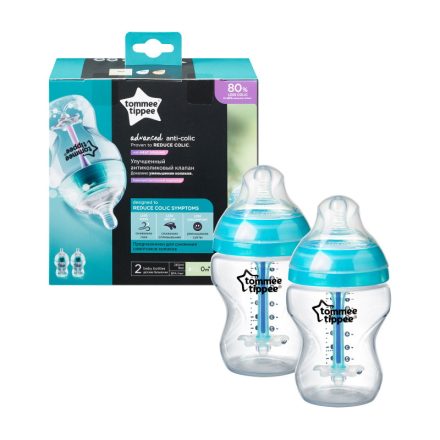 Tommee Tippee cumisüveg duo Advenced anti colic türkiz 260 ml 