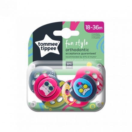 Tommee Tippee játszócumi CTN Fun 2 db 18-36hó lány 