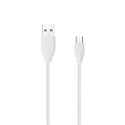 AWEI CL982 - USB-Micro USB kábel erős szövött borítással, vékony műa. fejjel. 1m