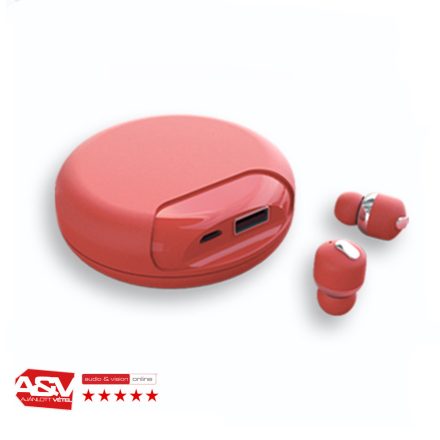 MUZIX YA Air Twins TWS headset és dokkoló powerbank - Piros