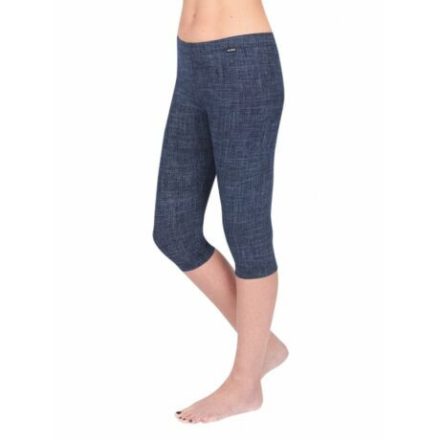 Pamut leggings - 3/4 capri - farmerkék L