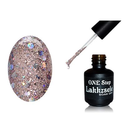 ONE step géllakk 5ml #263 Sötét szivárvány fedő glitter