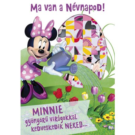 Névnapos Minnie Egér képeslap