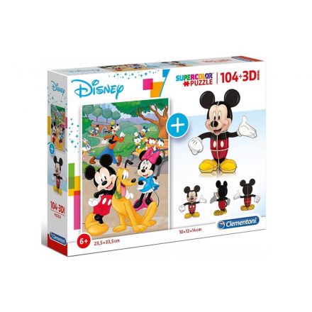 104 db-os puzzle + 3D modell - Mickey Mo