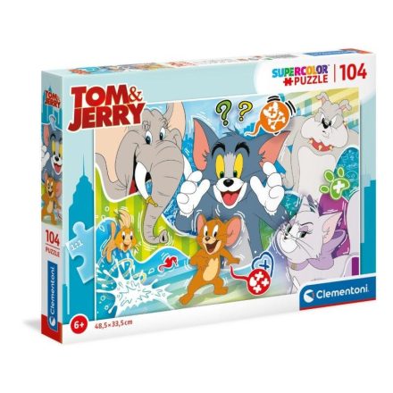 104 db-os SuperColor puzzle - Tom és Jerry 2. Clementoni 27516