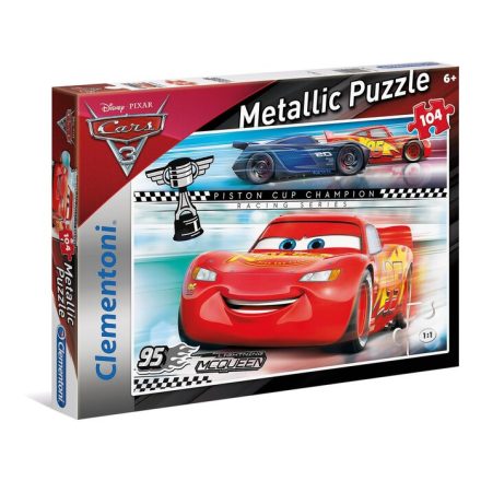 104 db-os SuperColor Metálfényű puzzle - Cars