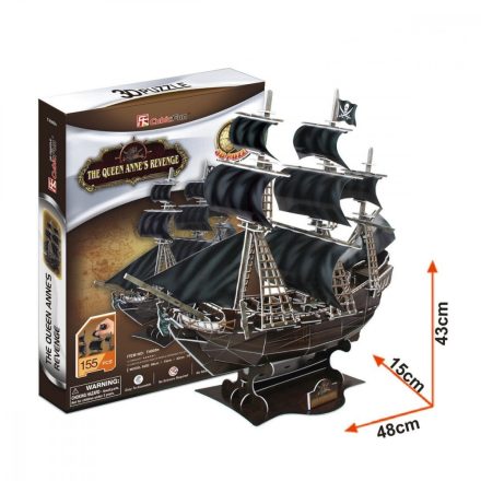 3D puzzle nagy Queen Anne's Revenge 155 db-os CubicFun