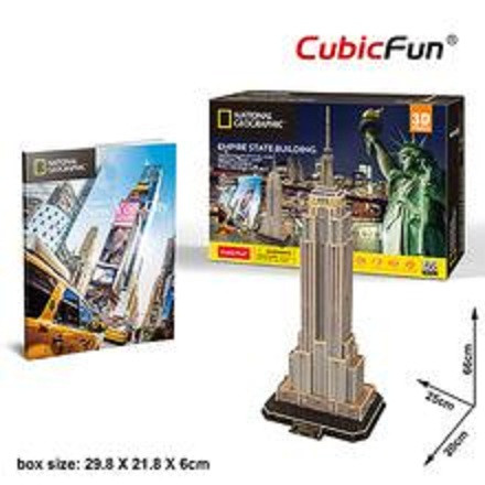 3D puzzle Empire State Building Nat. Geo. Fotóalbummal (66 db-os)