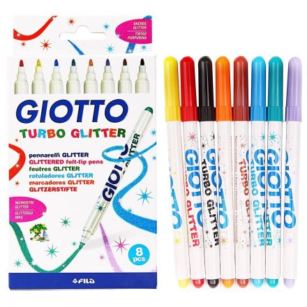 Turbo Glitter csillámos rostiron 8 db Giotto