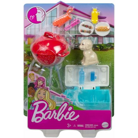 BARBIE KERTI JÁTÉKSZETT KISÁLLATTAL- GRILL