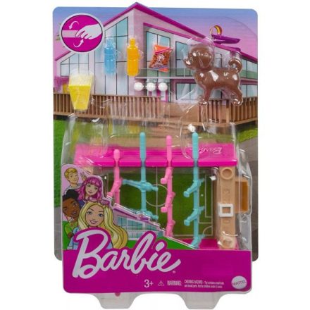 BARBIE KERTI JÁTÉKSZETT KISÁLLATTAL-CSOCSÓASZTAL