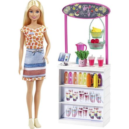 BARBIE FELTÖLTŐDÉS - SMOOTHIE BÁR JÁTÉKSZETT GRN75