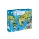 Janod 02676 Oktató Puzzle és 3D figurák 200 darabos Veszélyeztett állatok