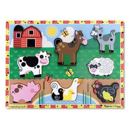 Melissa & Doug 13723  KÉSZSÉGFEJLESZTŐ JÁTÉK KÖNNYEN MEGFOGHATÓ PUZZLE FARM