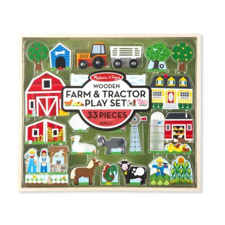 Melissa & Doug 4800 Fa építőjáték Farm és traktor