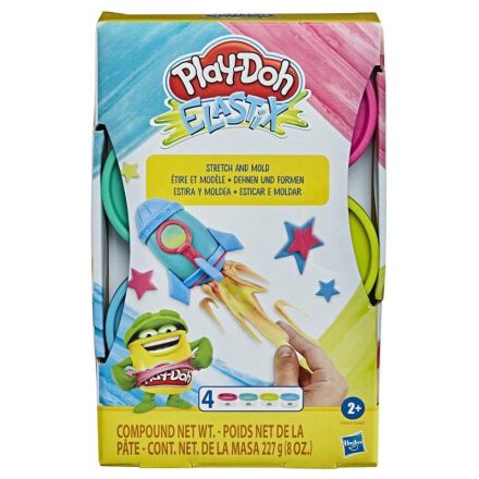 Play Doh Elastix nyúlós gyurma készlet 4 db rózsszín-türkiz-sárga-kék