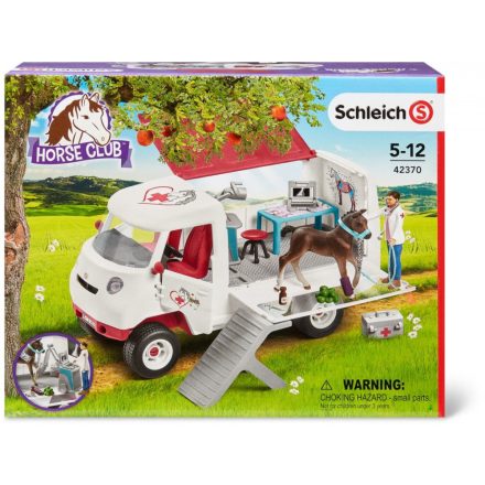 Schleich 42370 Mobil állatorvos hannoveri csikóval