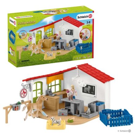 Schleich 42502 Állatorvosi rendelő háziállatokkal