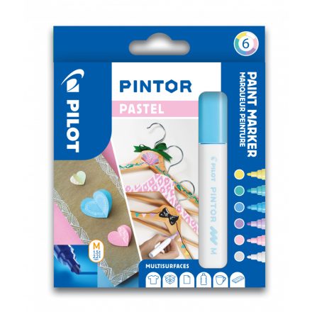 Pintor 6 db-os szett pasztel színek (pasztel kék, pasztel sárga, pasztel lila, pasztel zöld, pasztel pink, fehér)