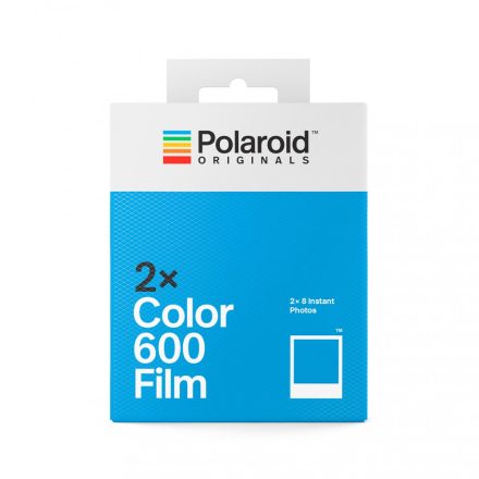 Polaroid színes 600 Film, fotópapír fehér kerettel, 600 és új i-Type kamerához, 16db instant fotó