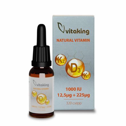 Vitaking D3, K2, K1-vitamin CSEPPEK (10ml)