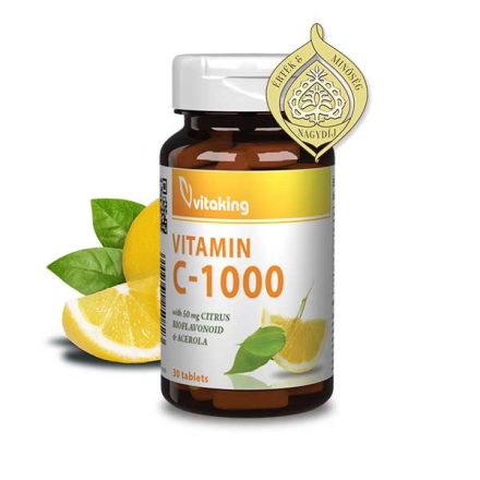 Vitaking C-1000 Bioflav. Acerola. Csipkebogyó (30)  Tabl.