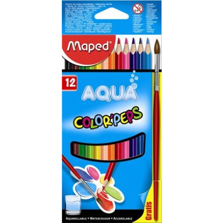 Maped Color'Peps Akvarell Színes Ceruza Készlet Ecsettel 12 Darabos