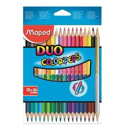 Maped Color Peps Duo Színesceruza Készlet Kétvégű 18/36 darab/csomag