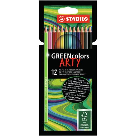 Stabilo Arty Greencolors Színesceruza Készlet 12 darab/készlet