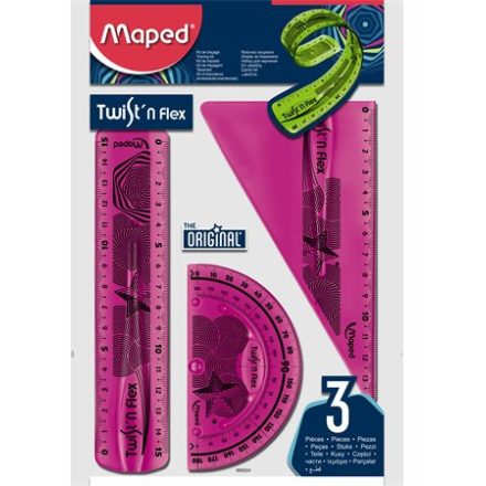 Maped Twist'n Flex Törhetetlen Vonalzó Készlet 3 darab/készlet