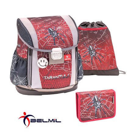 Belmil Merevfalú Iskolatáska Szett Customize-Me 404-20 Tarantula Spider Tolltartóval Tornazsákkal