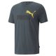 Puma férfi póló ESS+ 2 Col Logo Tee Dark Slate