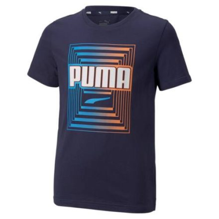 Puma gyerek póló Alpha Graphic Tee B Peacoat