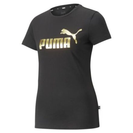 ESS+ Metallic Logo Tee Puma női póló Black-Gold f