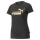 ESS+ Metallic Logo Tee Puma női póló Black-Gold f