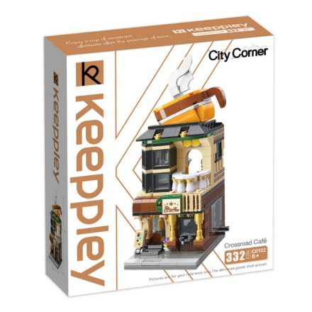 QMAN® C0102 Keeppley | lego-kompatibilis építőjáték | 332 db építőkocka | Crossroad Kávézó