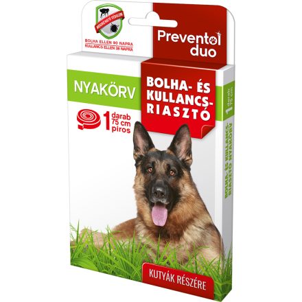 PREVENTOL DUO bolha, kullancs riasztó nyakörv kutyáknak 75cm