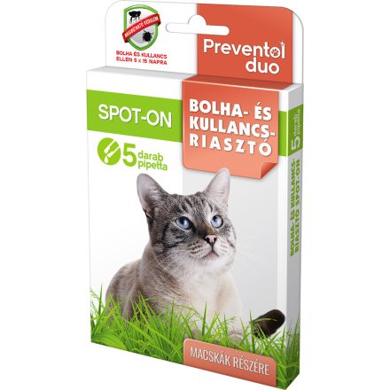 PREVENTOL DUO bolha, kullancs riasztó spot-on macskáknak (1-20kg)