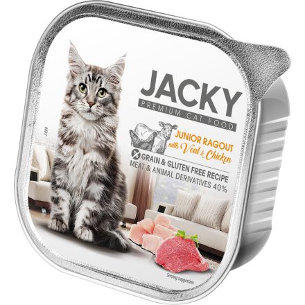 Jacky alutálka ragu szárnyas-borjú 100g junior macskáknak