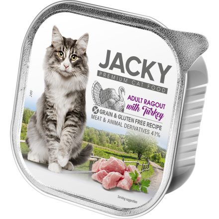 Jacky alutálka ragu pulyka 100g felnőtt macskáknak