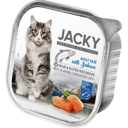 Jacky alutálka pástétom lazac 100g felnőtt macskáknak