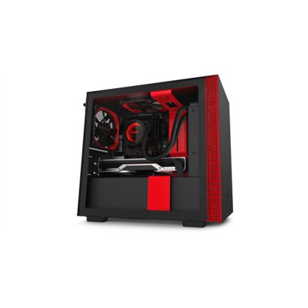 HÁZ NZXT mITX - H210i Matt fekete/piros - CA-H210I-BR